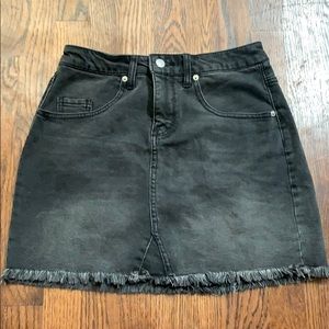 Black Denim Skirt